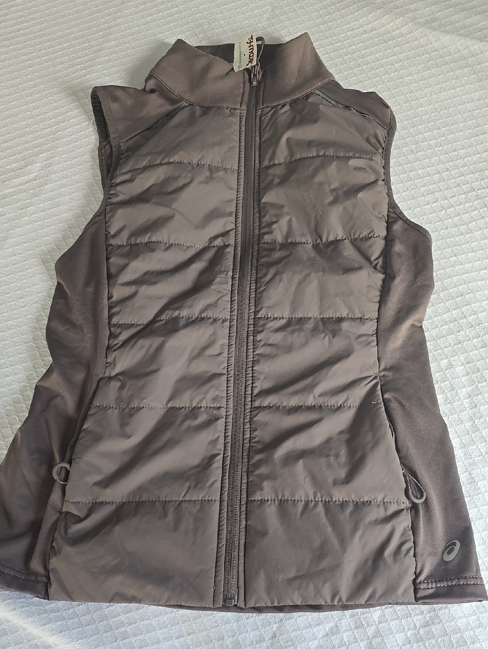 ASICS by FLEX Quilted Insulated Fleece Vest Taupe